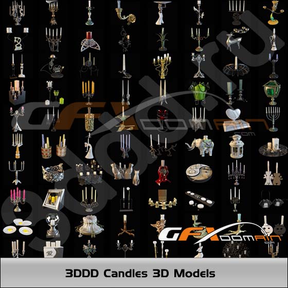 3DDD Candles 3D Models | GFXDomain Blog
