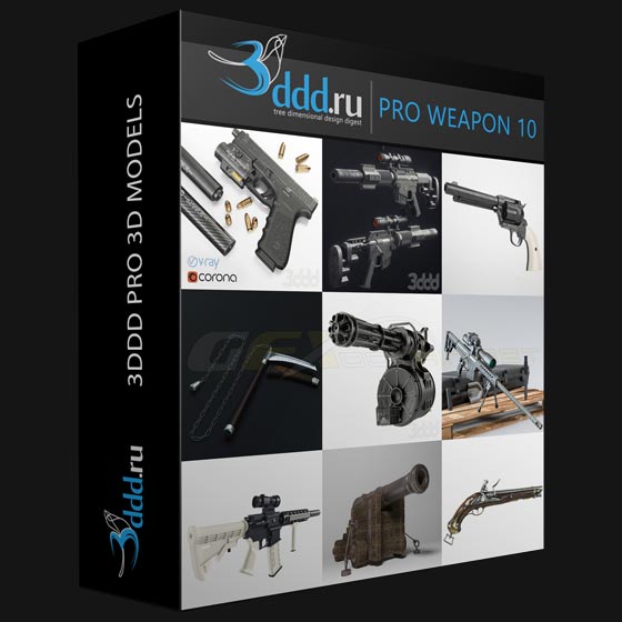 3ddd – Pro Weapon 10 – 3D Models | GFXDomain Blog
