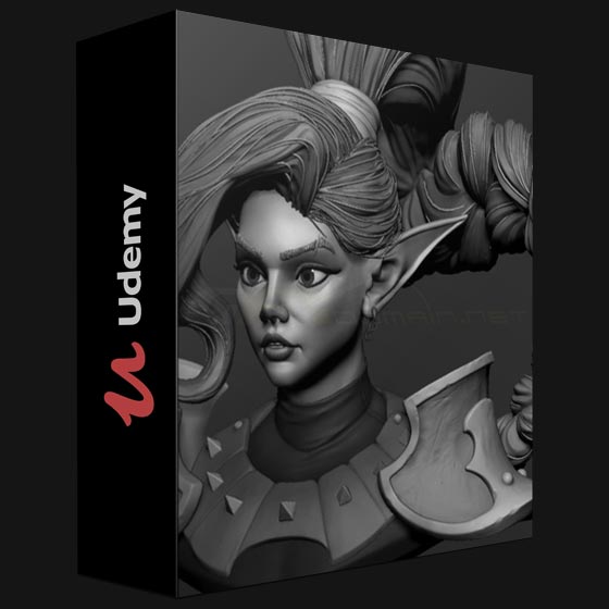 title udemy female character creation in zbrush