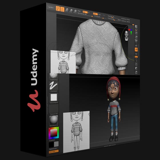 udemy 3d character creation sculpting in zbrush